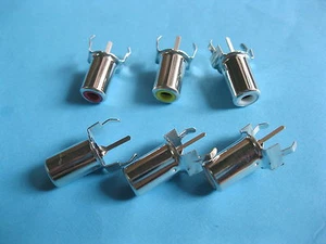120 pcs AV Pin Jack RCA Female 3 Color Audio Video AV Socket Connector AV-8.4-2A - Picture 1 of 8