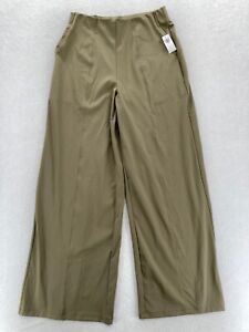 Old Navy Active Powersoft Pants Women's Medium Brown Pull On Wide Leg Go Dry NWT