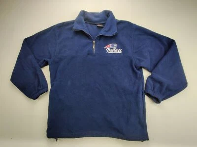 Sudadera polar azul con cremallera Cotton Heritage New England Patriots 1/4 para hombre L Foto 1 de 4