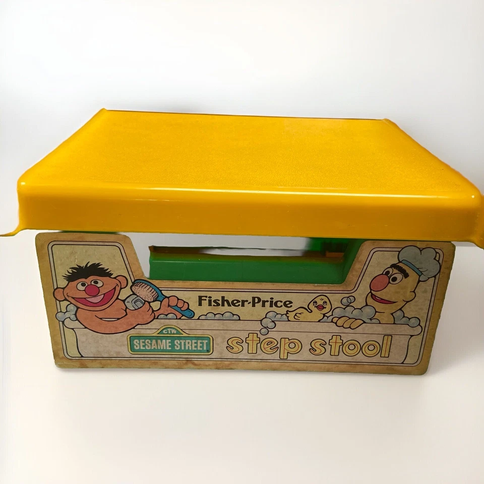 Asiento taburete infantil Fisher Price Sesame Street de colección HECHO EN EE. UU. 1984 Bert & Ernie Foto 1 de 4