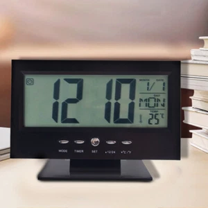 8" Digital LED Day Clock Alarm Time Dementia Week Date Calendar Office Home - Picture 1 of 7