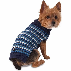 Popper's Popcorn Sweater for Dogs by Petrageous BLUE MULTI NWT LARGE - Picture 1 of 1