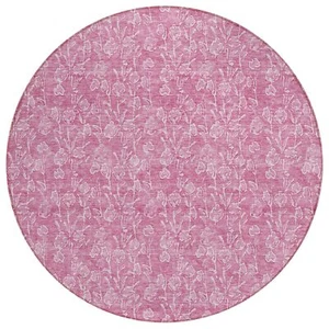 Addison Rugs Chantille ACN691 Blush 8' x 8' Indoor Outdoor Round Area Rug, - Picture 1 of 5
