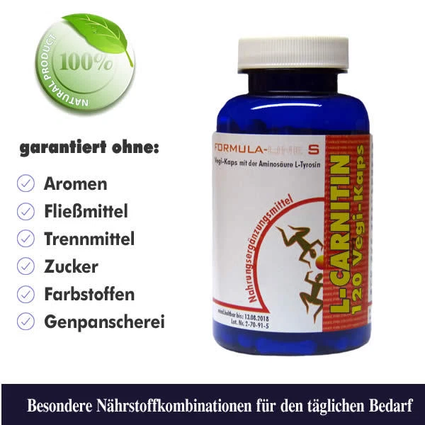 L-Carnitin 120 Vegi-Kaps - Beste HANNES' Qualität - Bild 1 von 1