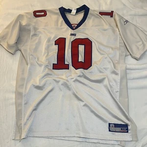 Vintage Eli Manning Rebook Jersey Stitched Red Blue White 58 On Field Football - Picture 1 of 10