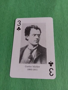 Gustav Mahler Three Playing Card Great Composers Music Free Shipping - Picture 1 of 2