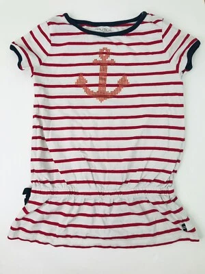 Camiseta Top Cintura Elástica Manga Corta Rayas Rojas Talla 8 Nautica Niñas Foto 1 de 4