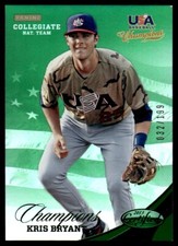 2012 Panini Elite Extra Edition USA Baseball Collegiate National GREEN Kris