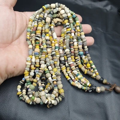 Collar de cuentas antiguas auténtico islámico romano mezcla cuentas - 6 hilos Foto 1 de 4