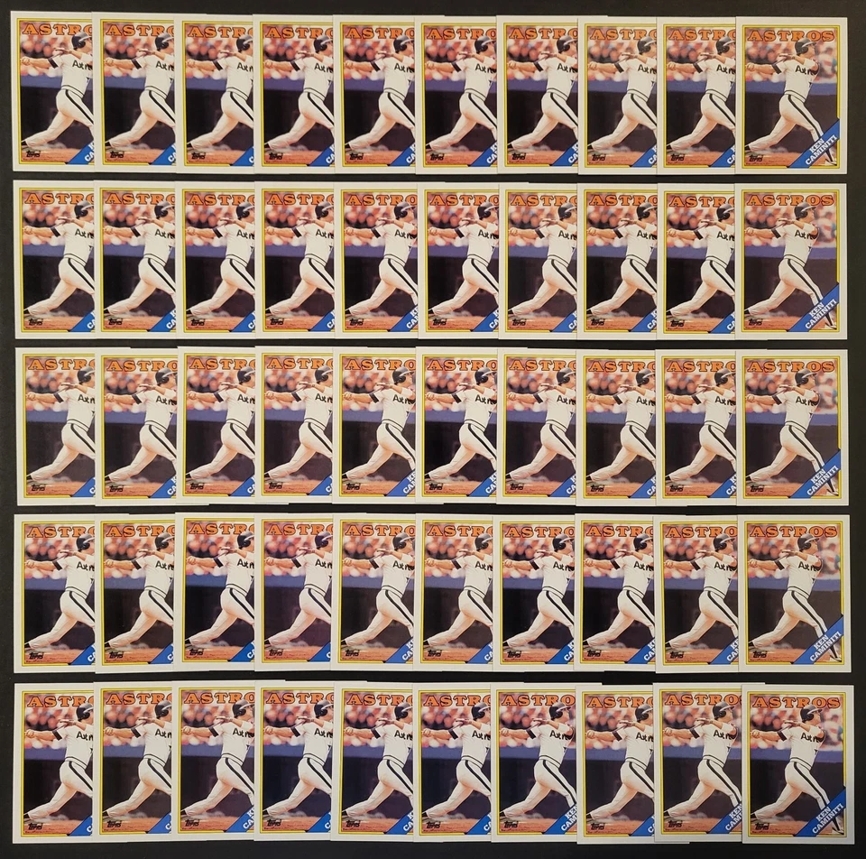 Lot of 50 KEN CAMINITI 1988 Topps Baseball Rookie Cards #64 BB1748 Foto 1 de 1