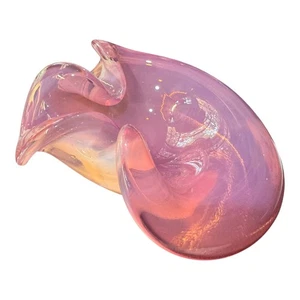 Vintage 1960s Pink Opaline Murano Cenedese Art Glass Ashtray Bowl - Picture 1 of 18