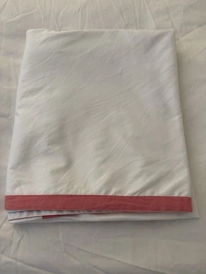 Serena & Lily Bebé Rosa Borde Marco Cuna Falda Rosa y Blanco 100% Algodón! Foto 1 de 4