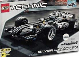 Lego Technic 8458 F1 Silver Champion Formula 1 Race Car Set 100% Complete 2000