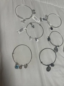 Alex e Ani - Lotto 7 Braccialetti - Vari Charms Tono Oro e Argento Nuovi con etichette e usati - Foto 1 di 4