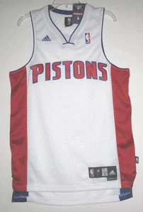 ADIDAS DETROIT PISTONS SWINGMAN BLANK WHITE HM JERSEY SMALL - Picture 1 of 7
