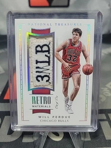 2017-18 NATIONAL TREASURES WILL PERDUE RETRO MATERIALS 1/1 - Picture 1 of 2