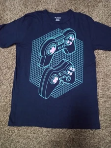 The Children's Place 100% Cotton Unisex Navy Gamer Controllers XXL 16 T-Shirts - Picture 1 of 7