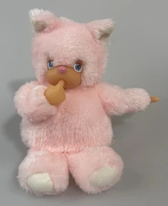 Vintage 1979 Russ Berrie Pink Thumb Sucking Bear Soft Plush Toy Caress Soft Pets - Picture 1 of 6