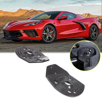 Rear Shock Tower Top Protective Cover Real Carbon Fibre 2Pcs For Corvette C8 20+ - Image 1 of 4