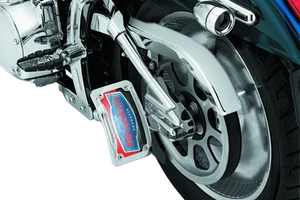 Kuryakyn Lighted Curved Vertical Side Mount License Plate Holder - Picture 1 of 2
