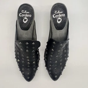 Calleen Cordero tacco a mulo in pelle con borchie nere taglia 8 - Foto 1 di 9