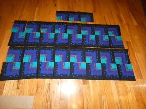 Blockhaus Variation Quilt Block Lot Handarbeit zusammengesetzt - Bild 1 von 5