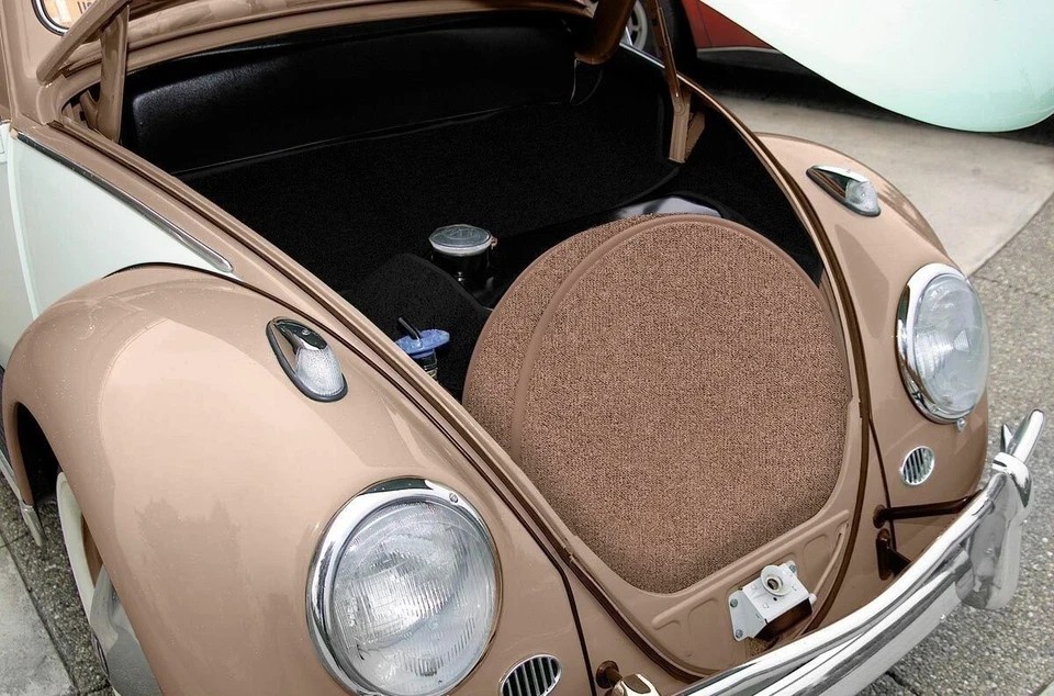 Spare Tire Cover for 1952-1977 VW Beetle Oatmeal LOOP 165/R15 Tire - Image 1 of 1