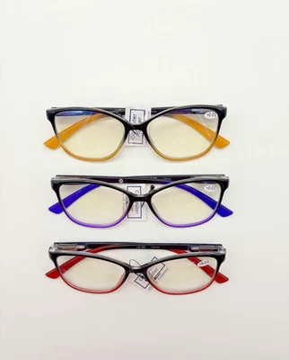 Gafas de lectura para computadora Clean Boss +0,00 juego de 3 - 100% protección UV Foto 1 de 3