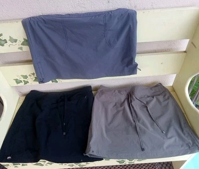 Green Tea Skorts LOT OF 3  Size M -  Gray, GREEN, BLACK, Drawstring Small Pocket - Image 1 of 4