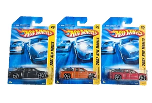 Lot of 3 Hot Wheels 2007 New Models Chevy Silverado Blue Card #020 Red Black Ora - Picture 1 of 1