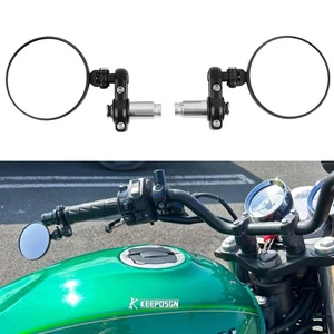 2x Flodable 7/8" 22mm Bar End Mirrors Rearview For Kawasaki Z900RS Z650RS Z500 - Picture 1 of 12