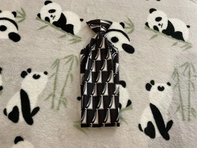 Stafford Men's Clip On Tie Black White - Image 1 of 4