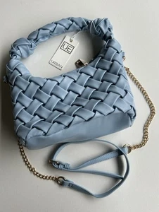 Urban Expressions Woven Crossbody Hobo Baby BlueBag - Picture 1 of 9