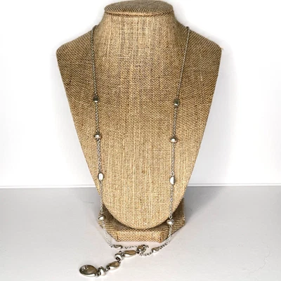 Collar Gota Estación Peltre Y Abeja Miel Tono Plata Cadena Foto 1 de 4