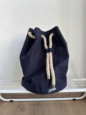 Jean Paul Gaultier Vintage Navy Nautical Canvas Duffle Backpack Sling Bag - Image 1 of 4