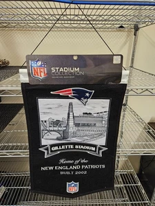 New England Patriots Gillette Stadium NFL Stadium Collection Embroidered Banner - Picture 1 of 5