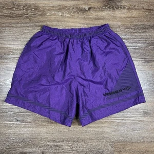 Pantalones Cortos De Colección Umbro Nylon Fútbol Rayas Púrpura Hecho en EE. UU. Talla XL 90s - Imagen 1 de 7