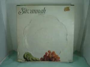 Essentials by Toscany Savannah Collection Blumenmuster Glas runde Platte 12 Zoll Neu im Karton - Bild 1 von 12