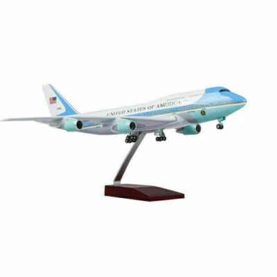 1/150 Scale Resin US Air Force One B747 Boeing 747 Plane Model With Gears&Stand - Image 1 of 4