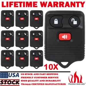 Lot of 10 Replacement 3 Button Keyless Entry Remote Key Car Fob For Ford Mercury - Picture 1 of 15