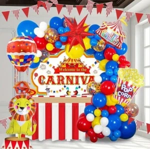 Guirnalda Extravagancia Globo Circo Carnaval | 120 Globos Látex y Mylar - Imagen 1 de 3