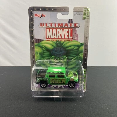 Maisto Ultimate Marvel Diecast Hummer H2 SUT Concept Hulk Series 1 #12 E12 - Image 1 of 4