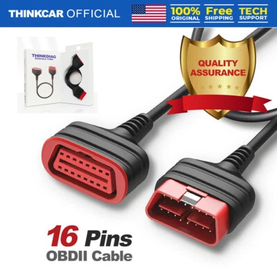 Adaptador de cable de extensión de herramienta de diagnóstico ThinkDiag 16 pines OBD2 macho a hembra  Foto 1 de 4