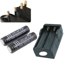 2x UltraFire 6000mAh 18650 Rechargeable Battery 3.7V Li-ion For Flashlight Torch