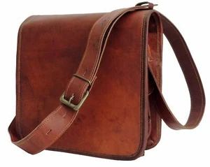 Messenger Shoulder Bag Rustic Vintage Leather Cross Body Handmade Purse Tote USA - Picture 1 of 4