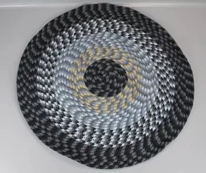heine home Flachgewebe Teppich Rund Läufer Ø 85cm Vorleger Blau Mix L3-T13 - Bild 1 von 9