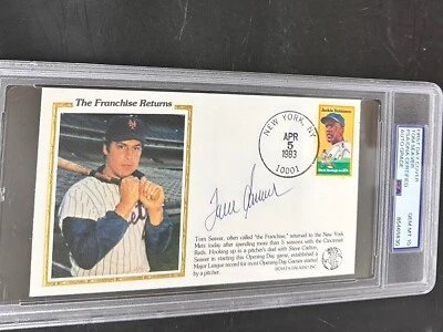 Tom Seaver NY Mets Autographed Signed First Day Cover HOFer PSA 10 Gem Mint - Image 1 of 2
