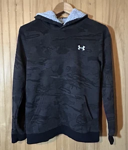 Boys Under Armour Black and Gray Camo Pullover Hoodie Size YLG - Picture 1 of 6