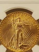 1911-D $20 Saint-Gaudens Gold Double Eagle MS-65+ NGC undergraded perfect toning