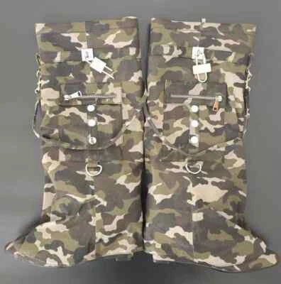 Nuevo Moda Pantalones Botones de Metal Denim Botas hasta la Rodilla Mujeres Delgadas Tacones Altos Calzado Foto 1 de 4